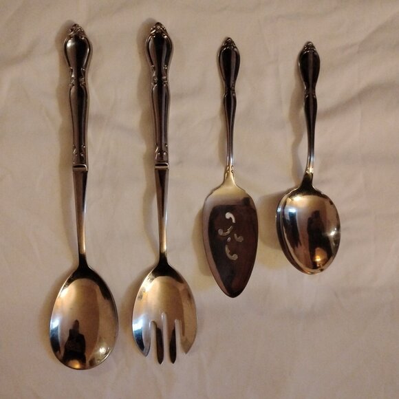 Four piece serving set  Stainless Oneida Community/ Imperial Usa - Picture 4 of 6